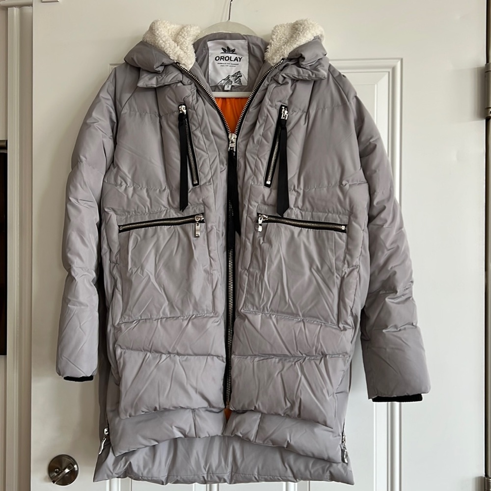 “The Amazon Coat” by Orolay double thick down parka size S very good used